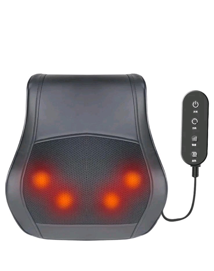 AERLANG Cordless Neck and Back Massager with Heat, 3D Shiatsu Kneading Pillow, 4