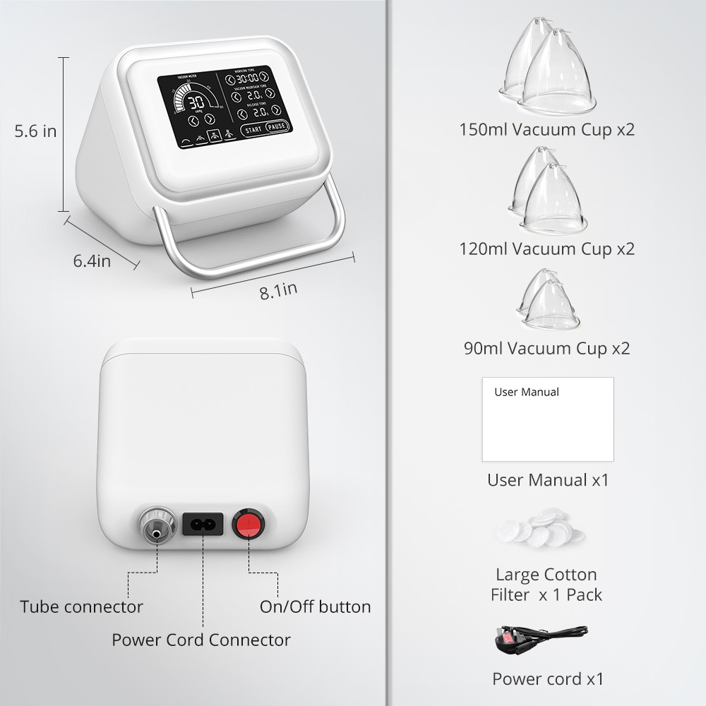 New 150ml Breast Enlargement Butt Enhancement Machine Vacuum Therapy Massager