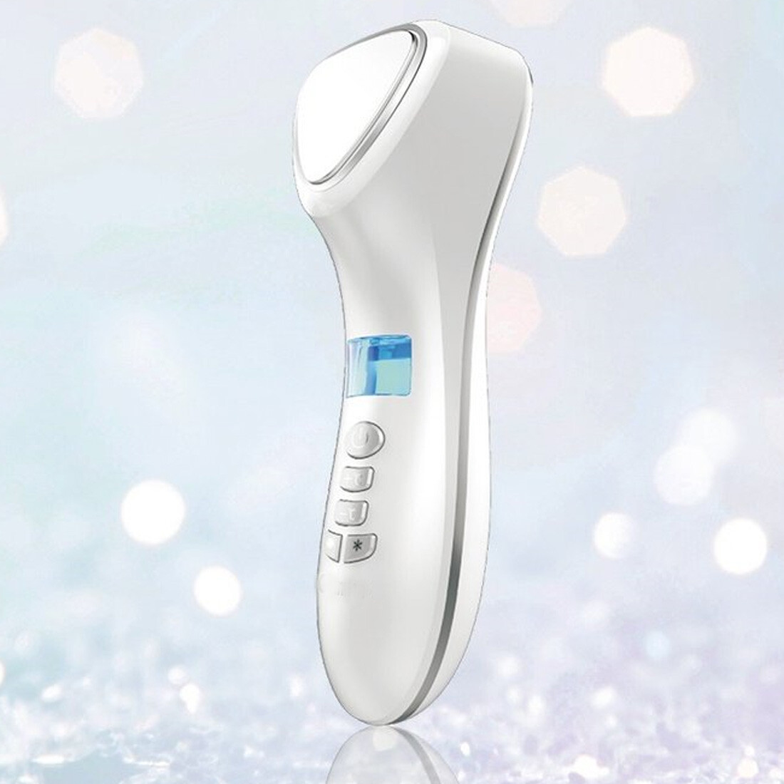 Hot and Cool LED Light Therapy Face Massager Easy Facial Pore Skin Home Care