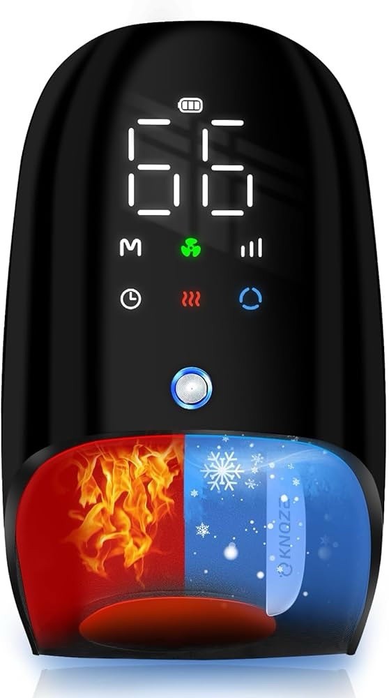 KNQZE Cordless Hand Massager with Heat and Compression, Roller Kneading