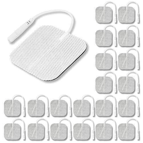 Syrtenty TENS Unit Pads 2″X2″ 20 Pc 3rd Gen Reusable Latex-Free Replacement Pads