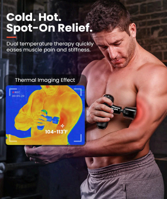 BOB AND BRAD Q2 Pro Mini Massage Gun w/ Heat & Cold Therapy
