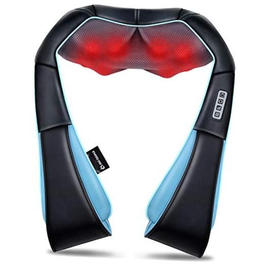 Women Men Gifts, Shiatsu Back Shoulder and Neck Massager with Black, Blue