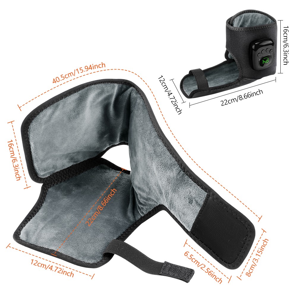2/1pcs Foot Ankle Massager for Circulation, Pain Relief w/ Heat and Compression