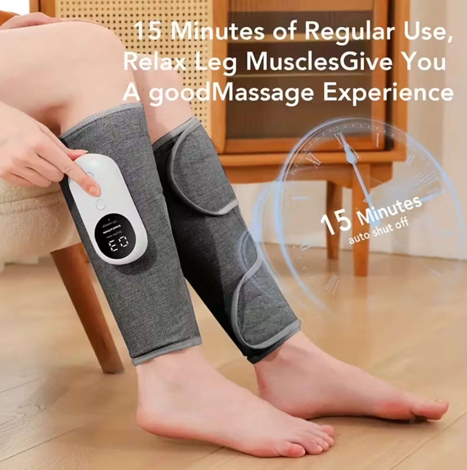 3 Modes Air Compression Leg Massager, for Feet, Calves, Thighs & Knees