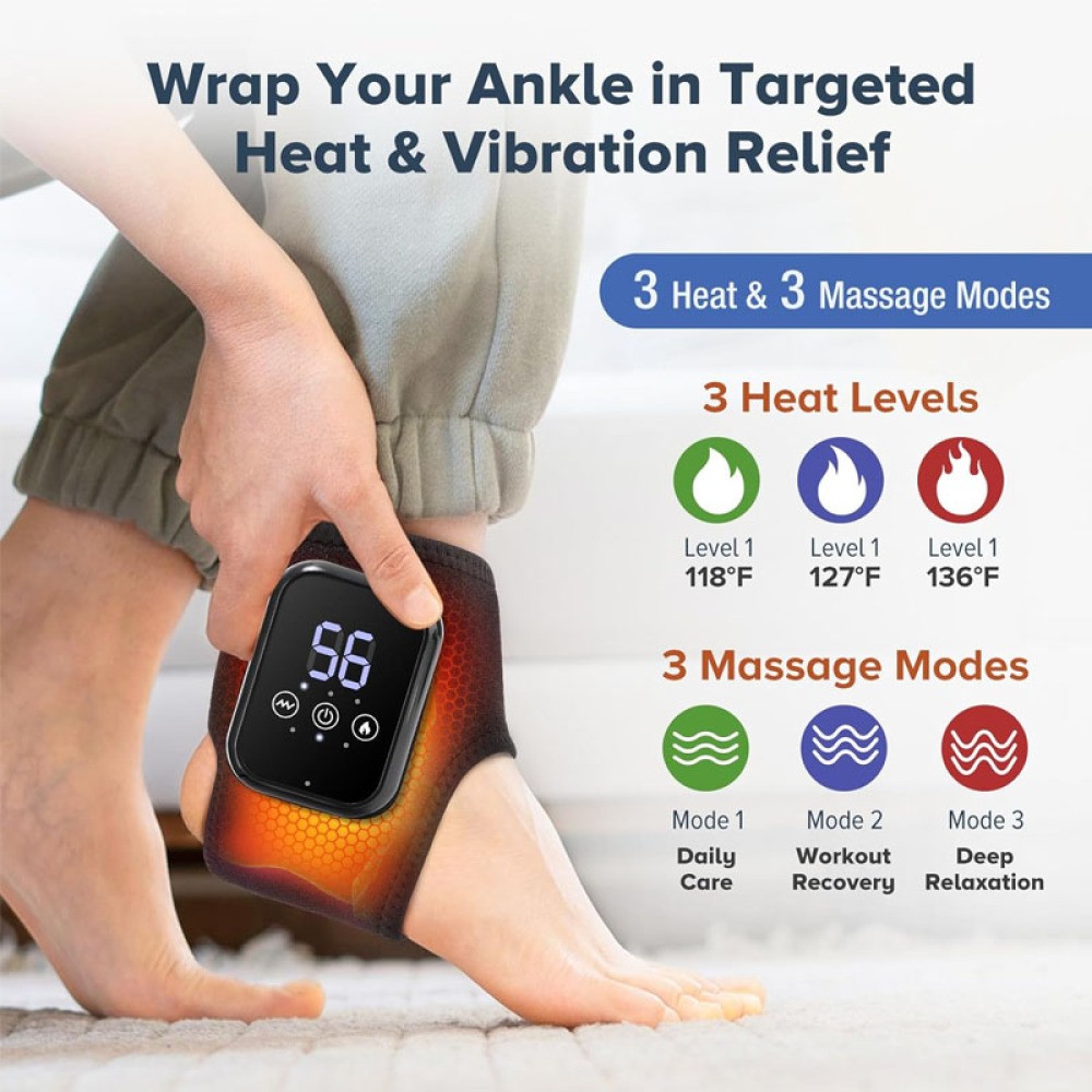 Foot Renew Triple Method Massager Heat Vibration for Heel Arch Ankle Neuropathy