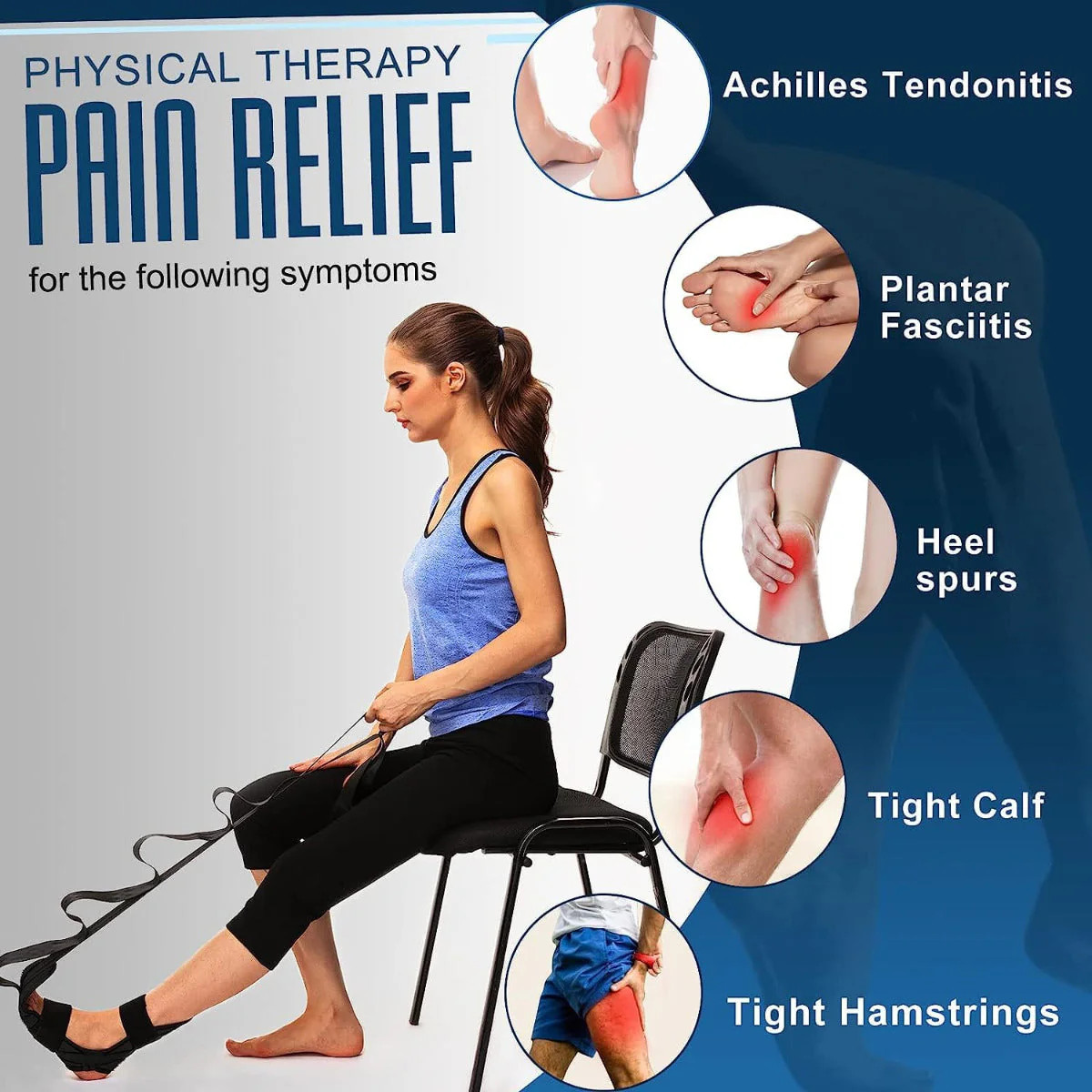1Pcs Foot Stretcher Calf Stretcher, Portable for Home Travel
