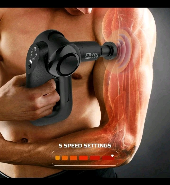 FitRx Pro Neck and Back Massager, Handheld Percussion Massage Gun