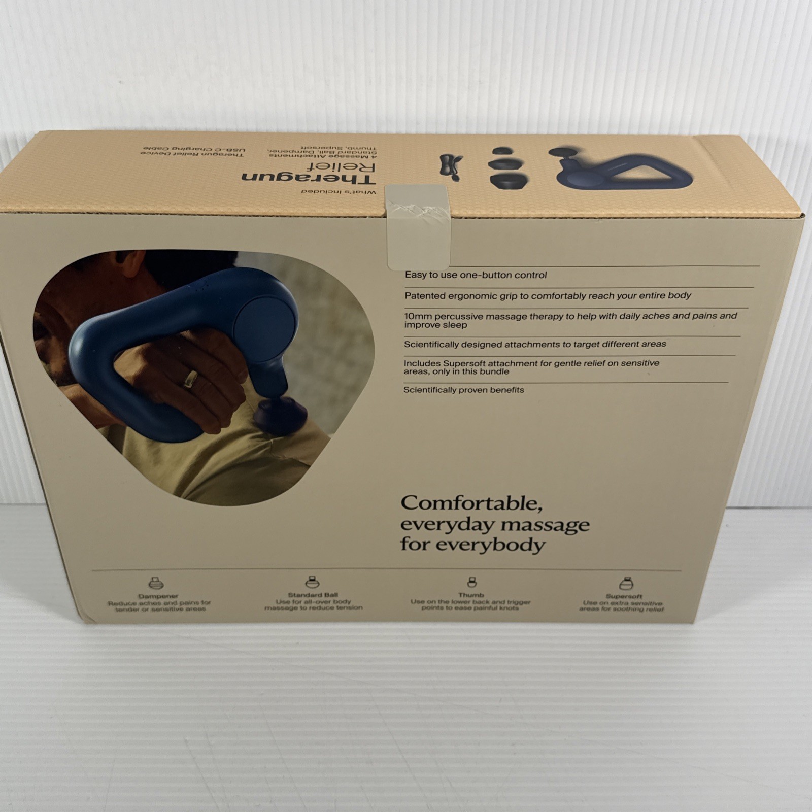 NEW Therabody – Theragun Relief Massage Gun w/ Supersoft Attachment