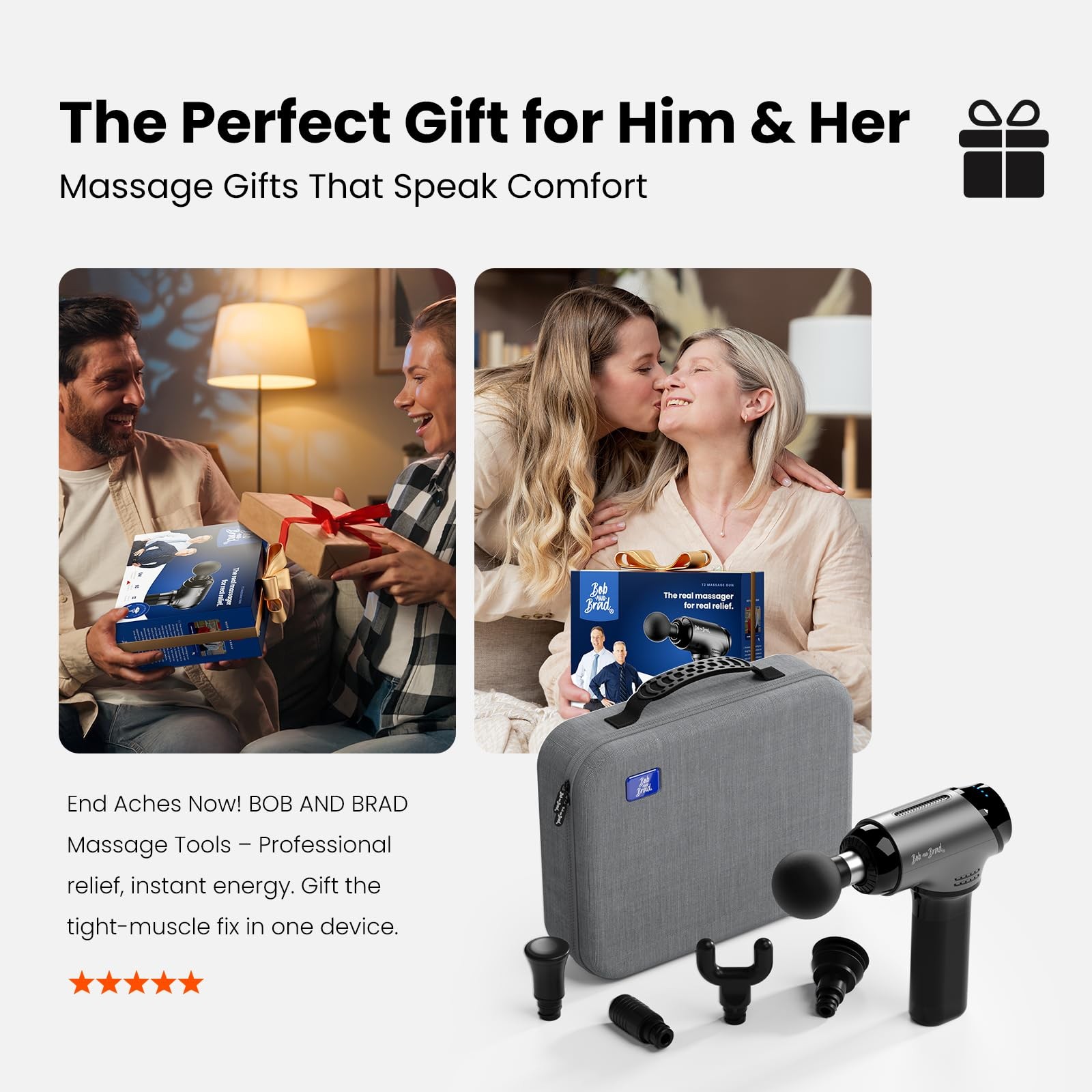 T2 Massage Gun, Deep Tissue Percussion Muscle Massage Gun for Back and Neck, …