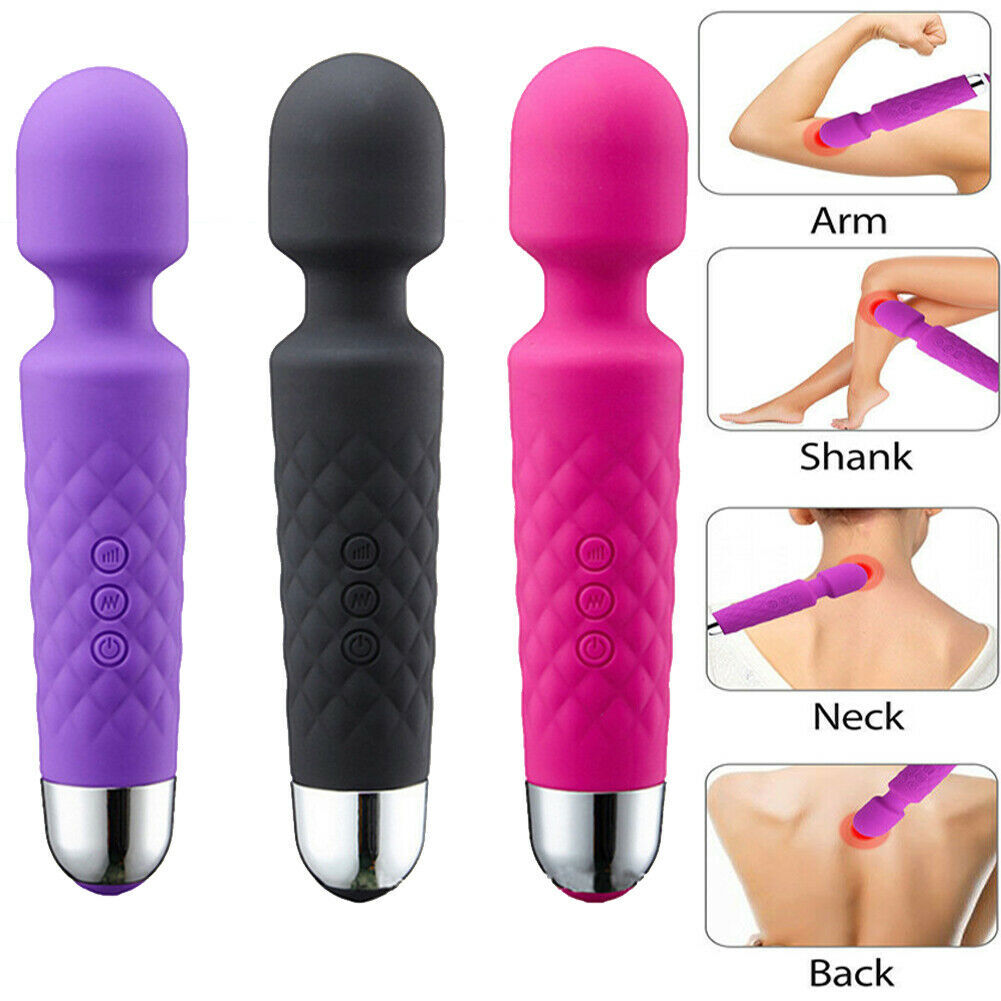 Mini Multi-Speed Magic Massager Wand Massage Powerful Full Body USB Rechargeable