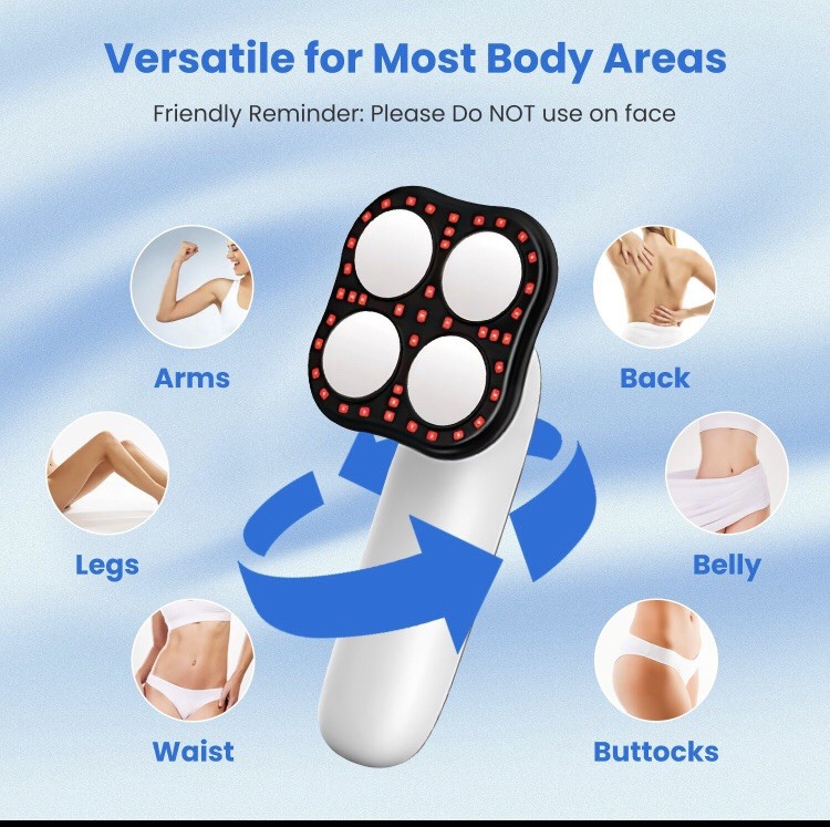 4 Massager Heads Cellulite Remover Massager Wireless Hand held Body Legs Machine