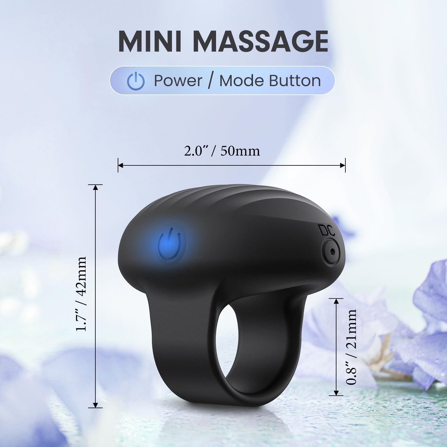 MANFLY Mini Finger Massager, Waterproof Rechargeable Portable Powerful Massag…