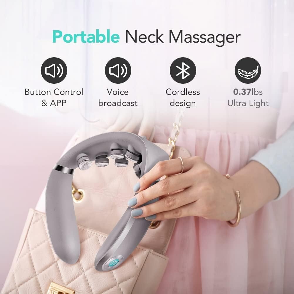 Neck Massager with Heat, SKG G7 PRO Deep Tissue Vibration Infrared Neck Massager