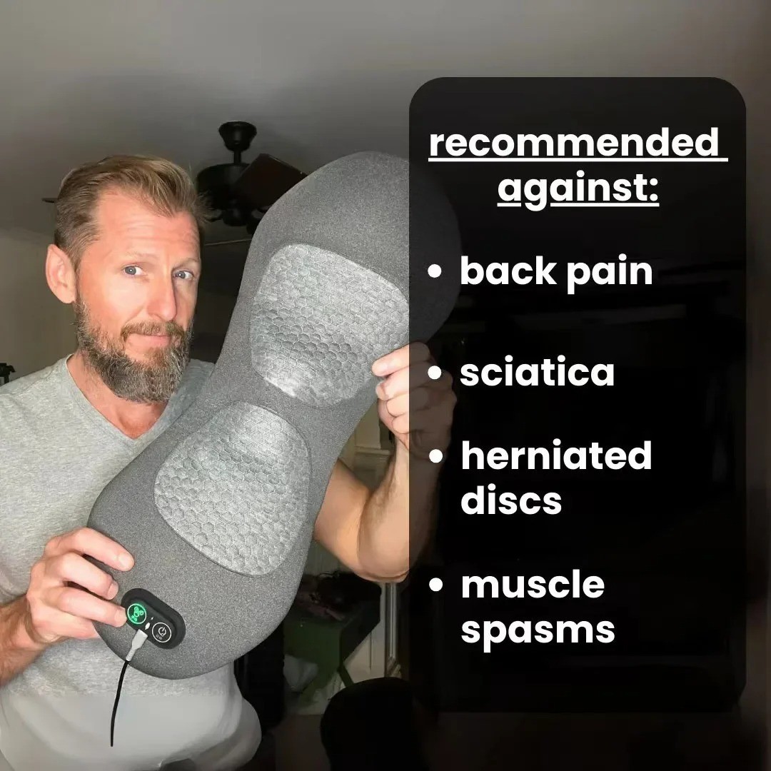 3 In 1 Electric Lumbar Support Pillow Smooth Spine Triple Fusion Back Massager