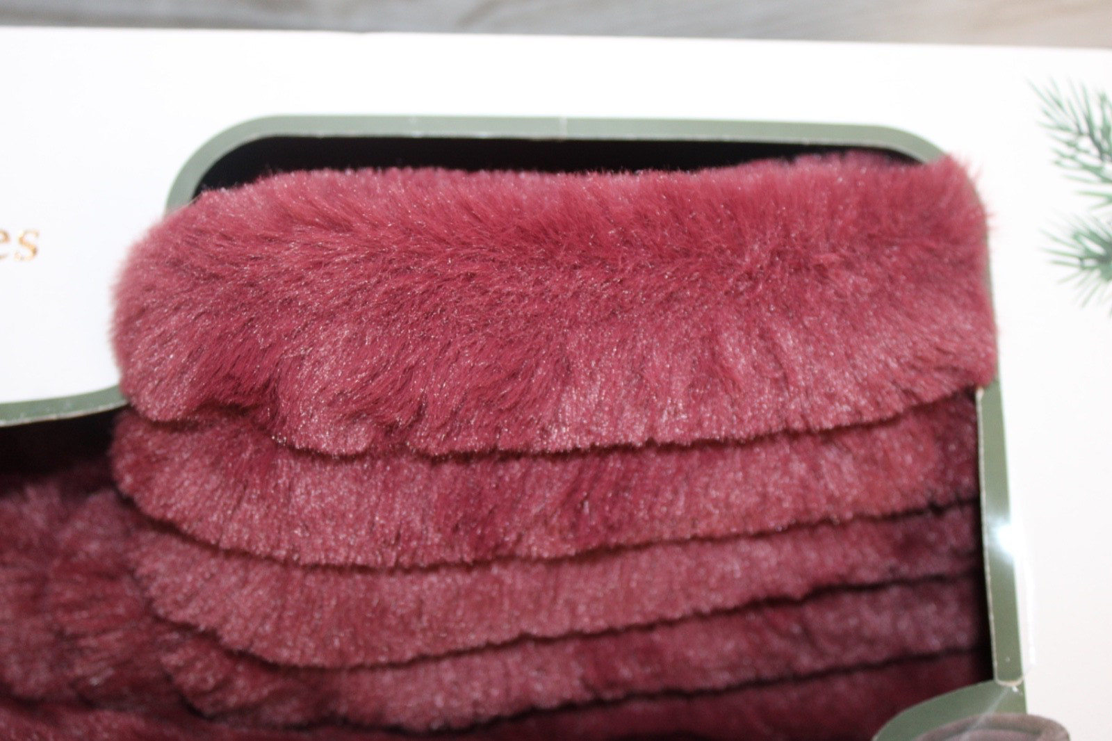 HealthTouch Soft Fluffy Massaging Booties with Vibration ~ Wine ~ One Size Fit