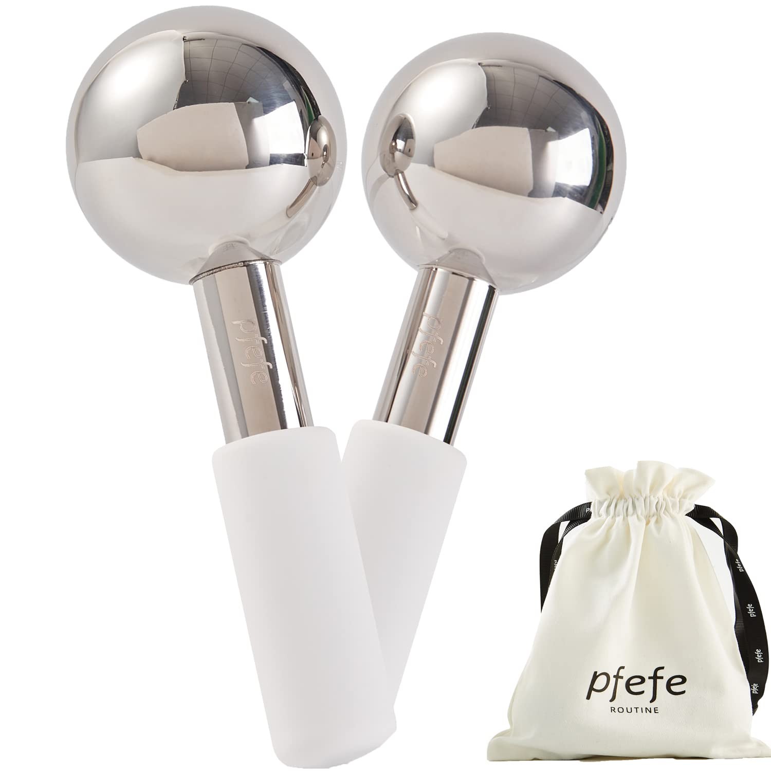 pfefe Ice Globes for Face & Eyes, Unbreakable Stainless Steel Cryo Sticks for…