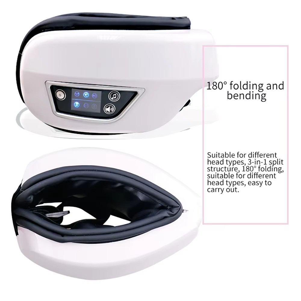 Eye Massager Bluetooth Air Pressure Vibration 1200mAh 9.45in/24cm Foldable