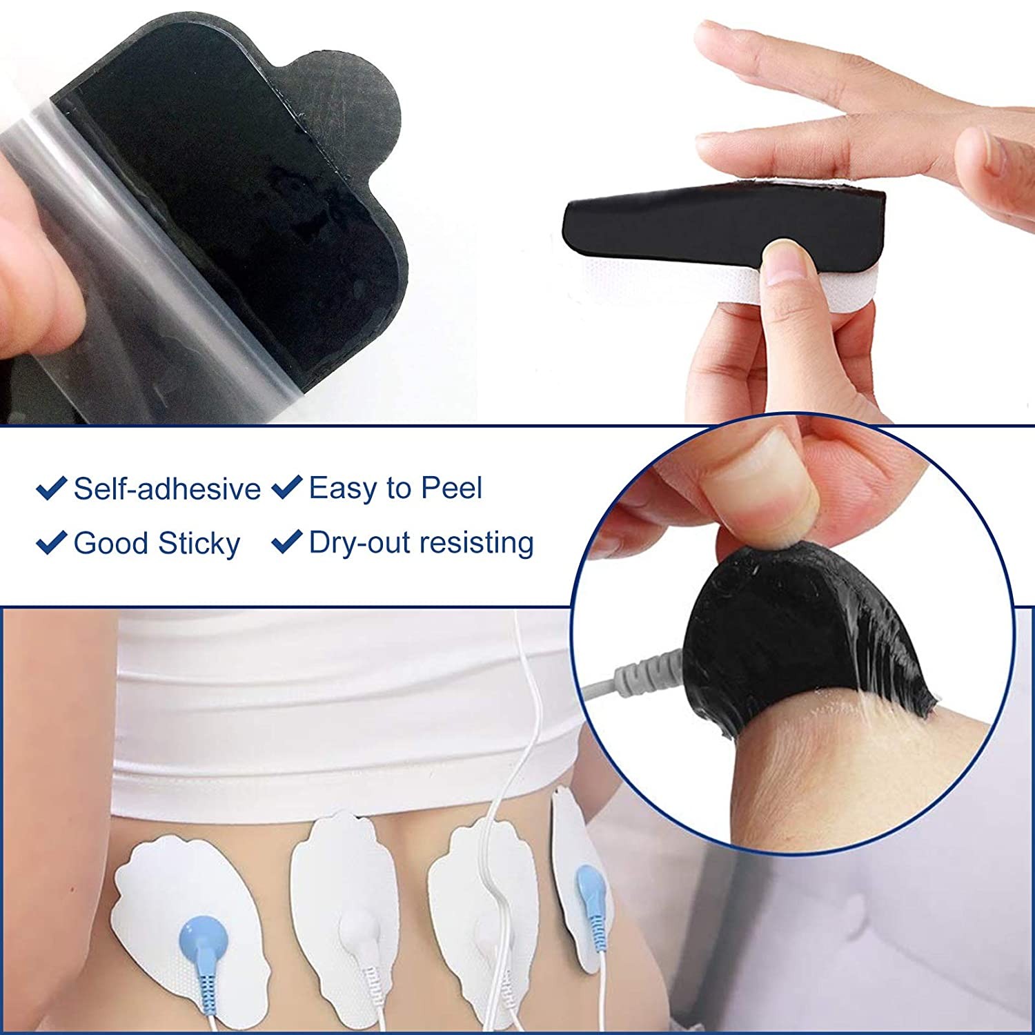 20PCS Replacement Pads for Massagers Tens Units electrode Pads White Cloth
