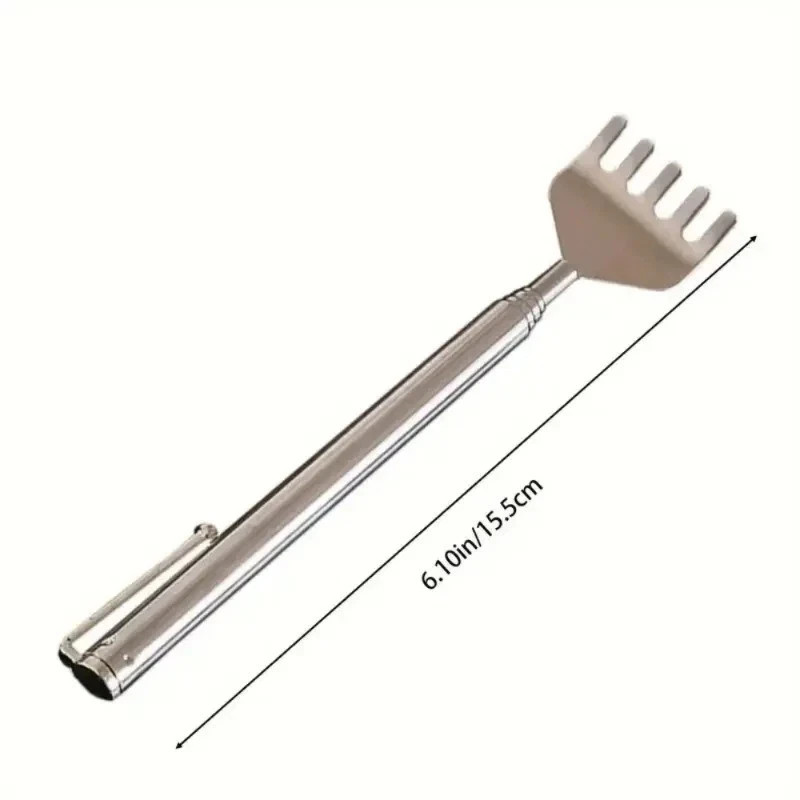 Stainless Steel Back Scratcher Extendable Telescopic Itch Relief Massager Tool