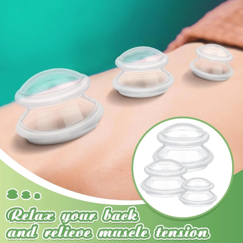 6PCS Cupping Therapy Set Silicone Cupping Therapy for Joint/Muscle Pain 3 Sizes