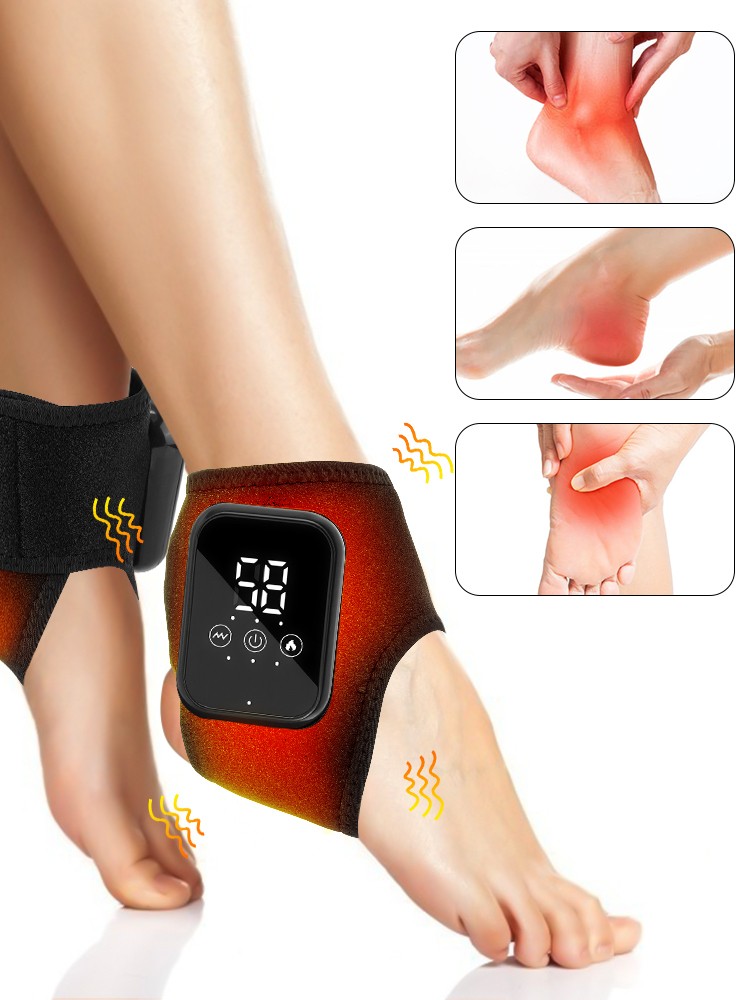 Ankle Massager for Pain Relief,Heating Pad for Ankle & Foot 2000mAh Rechargeable