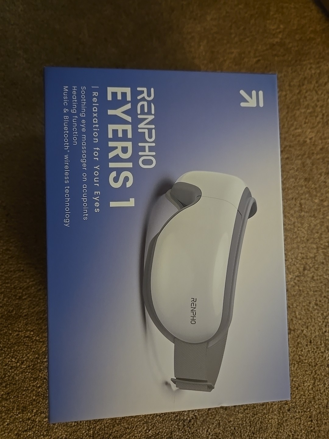 Renpho Eyeris 1 White Gray Heating Wireless Bluetooth Eye Massager w/Box (2A)