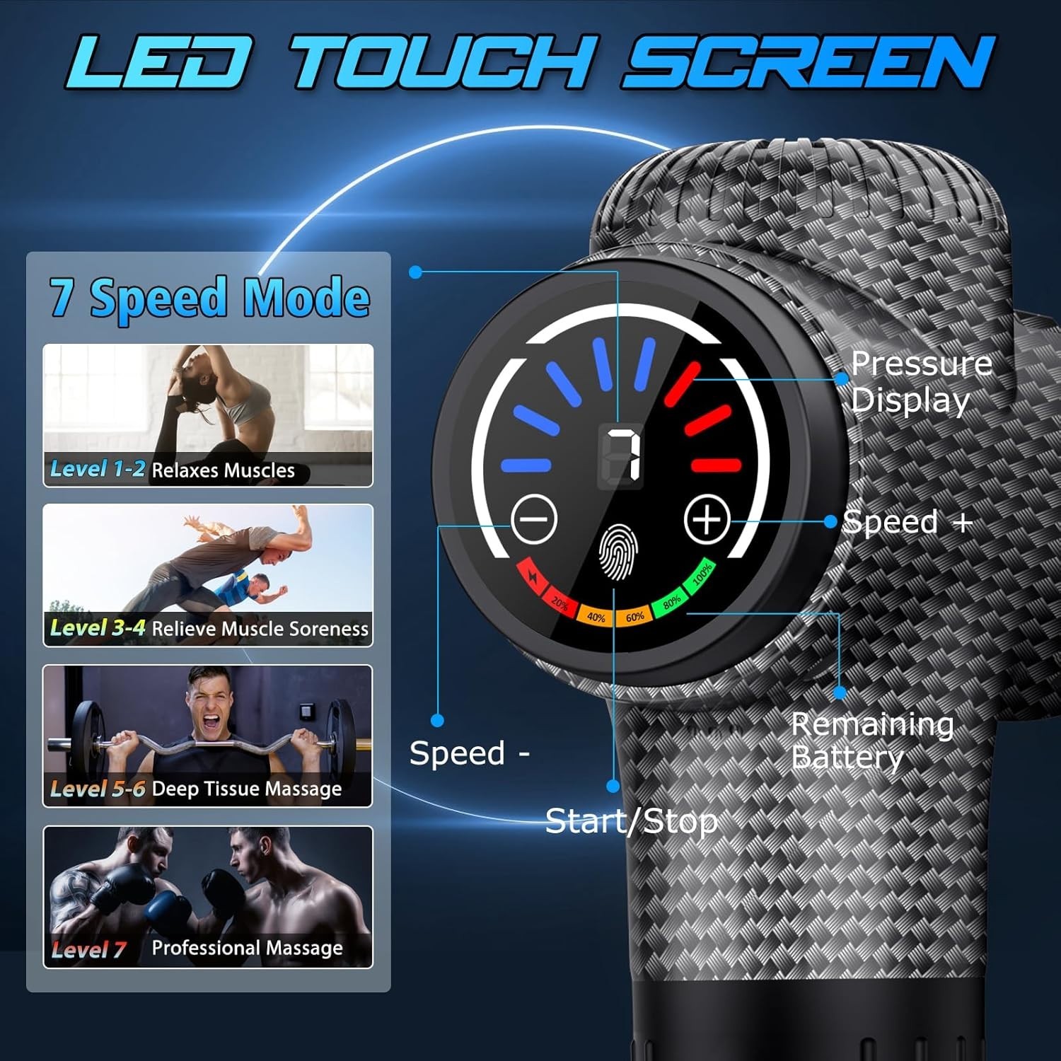 Lightweight Deep Tissue Massage Gun – Wireless, Ergonomic, and Super Quiet