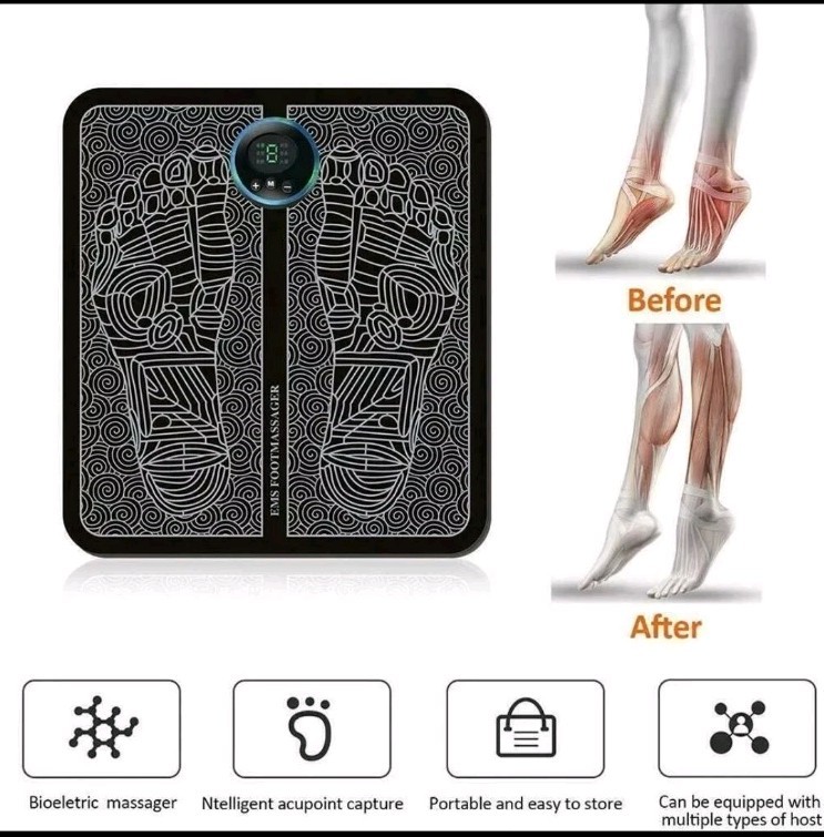 EMS Foot Massager Electric Deep Reshaping Kneading Muscle Leg Pain Relax Machine