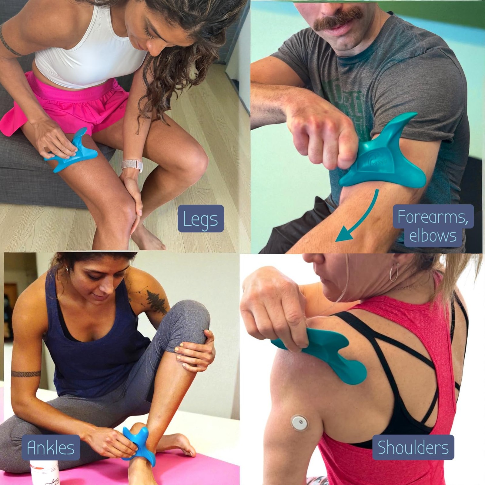 The Wave Tool, Ultimate Soft Tissue Release 1 Count (Pack of 1), Teal