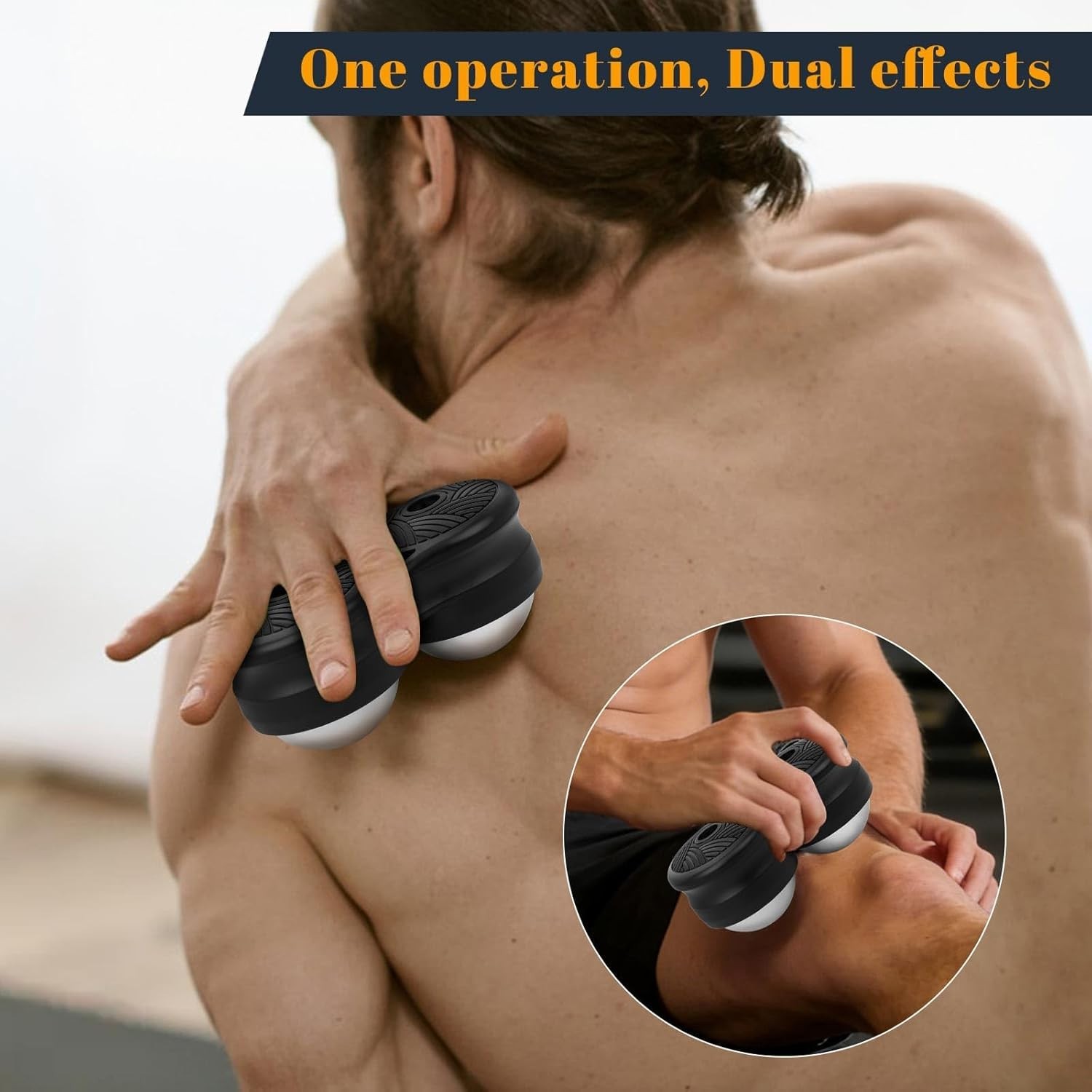 Stainless Steel Massage Roller Double Ball – Ice Therapy Muscle Pain Relief, Sor