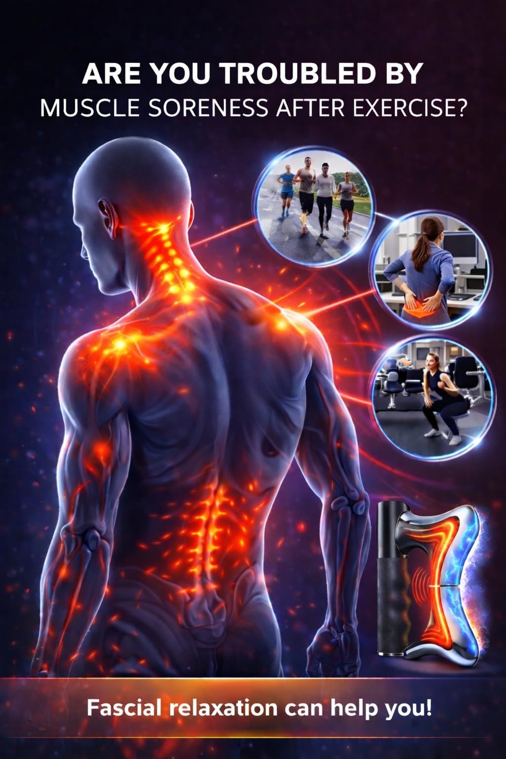 Heated Muscle Scraper Tool, Fascia Release Full Body Contouring Machine, Musc…