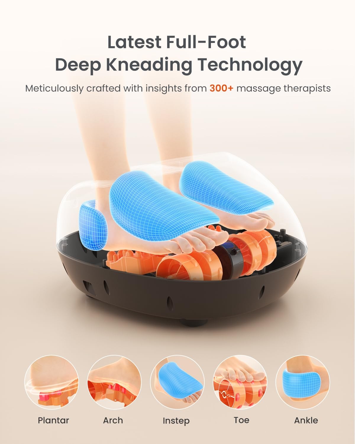 Full Foot Massager Machine, 2026 Upgraded Shiatsu Foot Massager with Heat, FS…