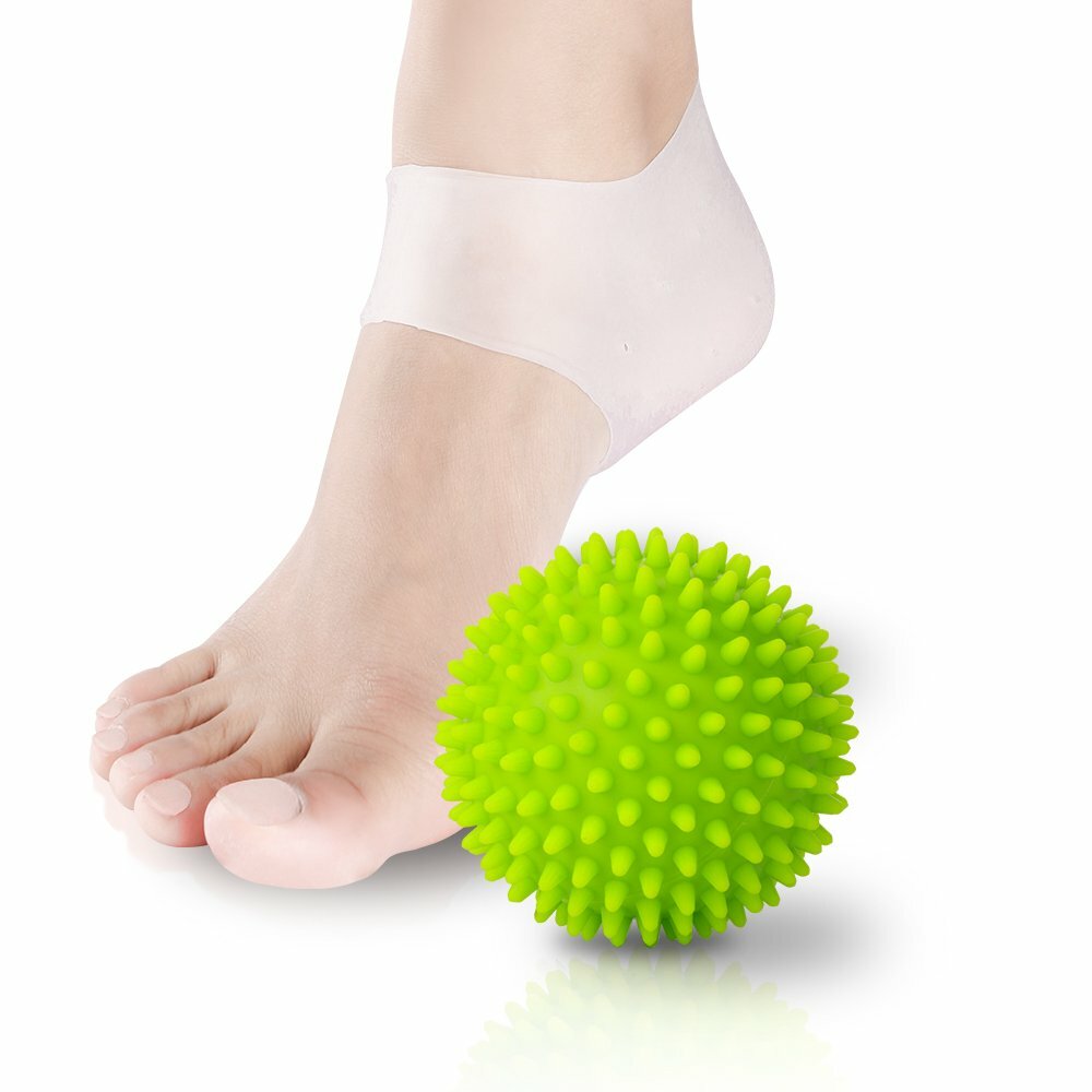 Massage Ball NURSAL Premium Spiky Massage Ball Set with 1 Pair of Gel Sleeve