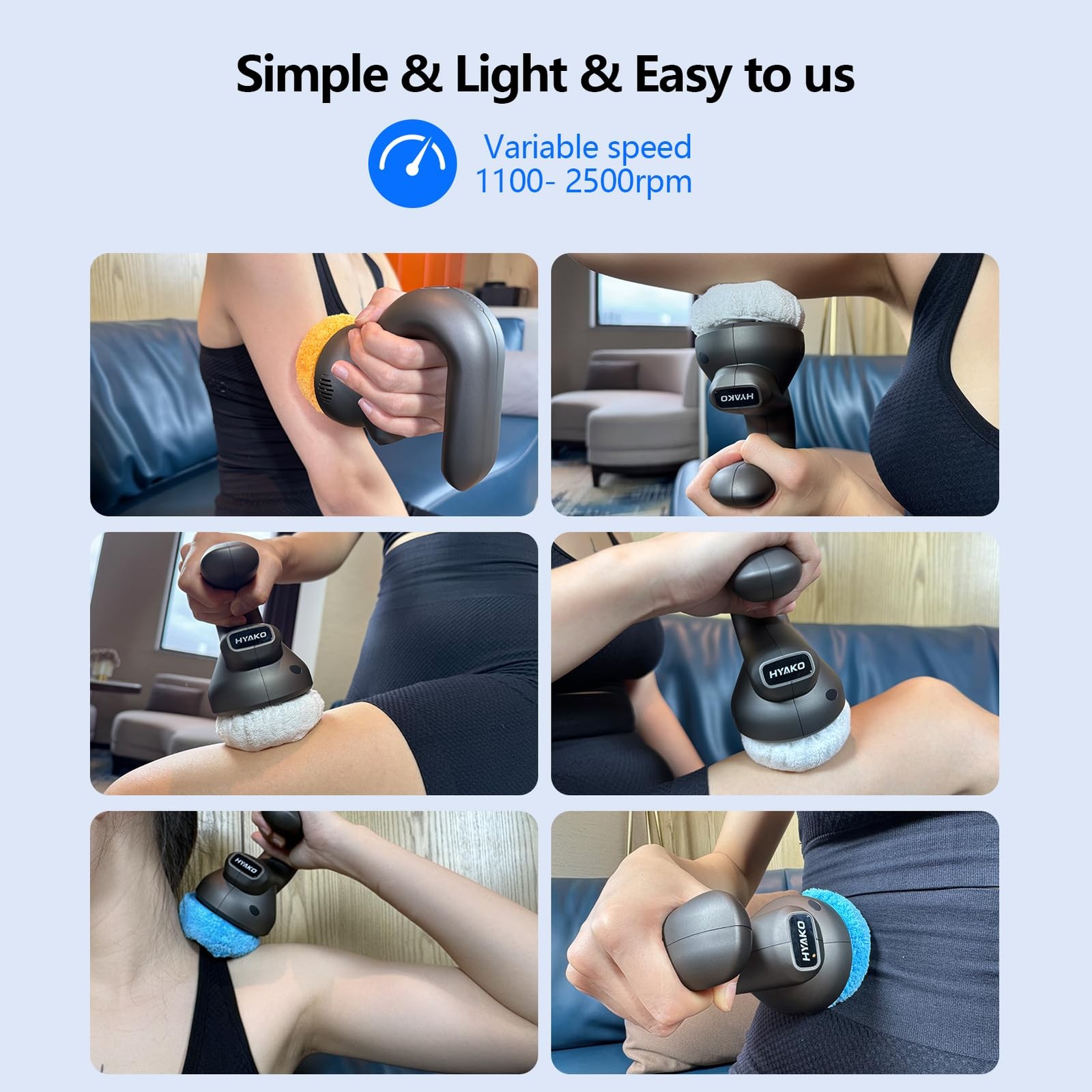 Deep Tissue Massager HYAKO Mini Orbital Buffer