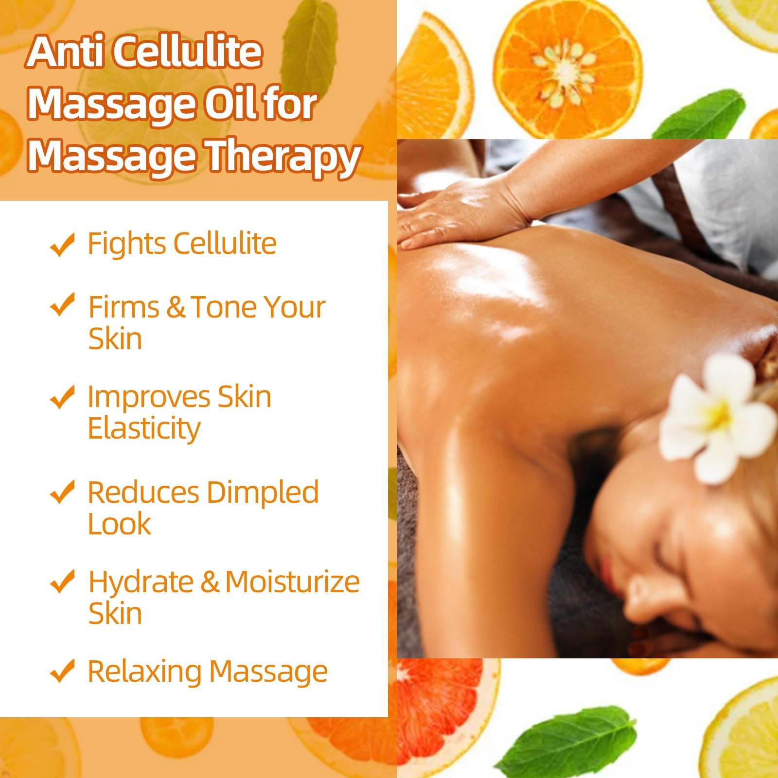 Anti Cellulite Oil Massage for 6.8 Fl Oz (Pack of 1), A