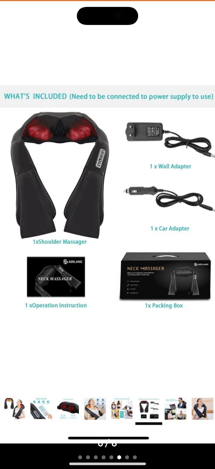 Back and Neck Deep Tissue Kneading Massager