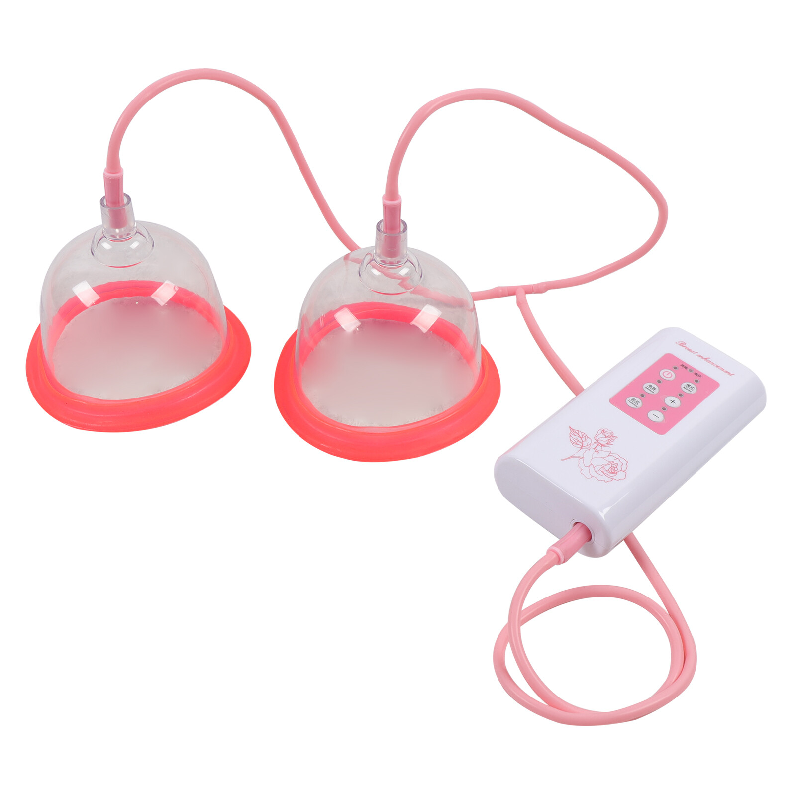 2x Electric Breast Pump Vacuum Suction Breast Enlarger Enhancer Equipment B Cup