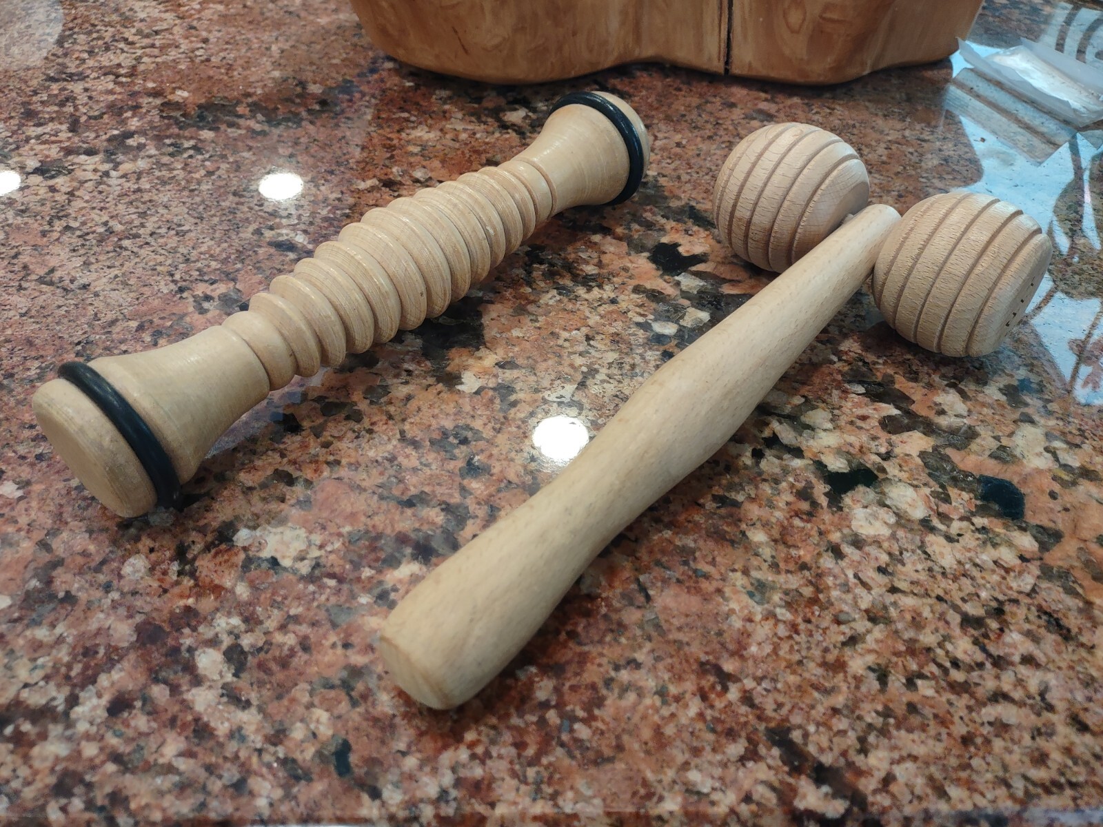 Set Of 2 Massage Rollers For Feet (Plantar Fasciitis)/Back N.I.T. *Made In Italy