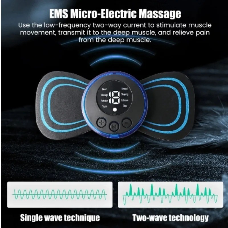 Electric Neck Massager EMS Muscle Massage Stimulator Low Frequency Instrument B