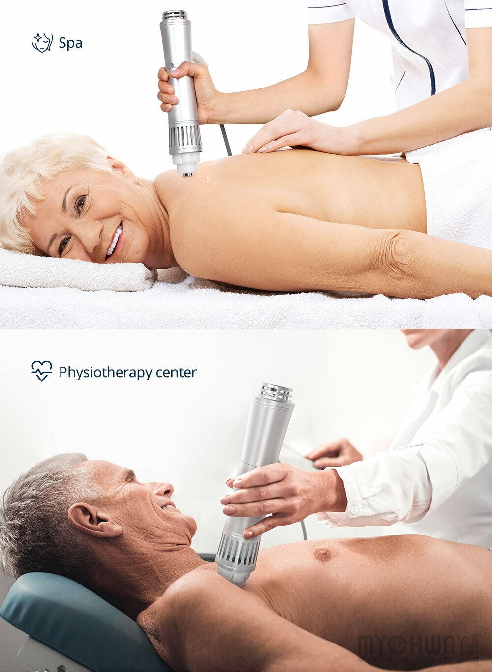 Shockwave Therapy Machine Muscle Massager Pain Relief ED Treatment With 5 Heads