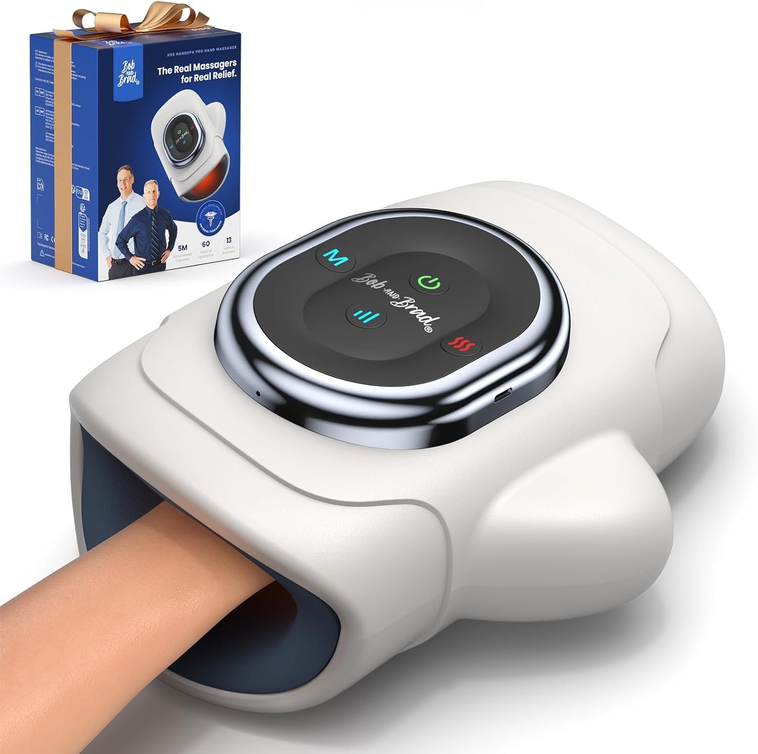 Cordless HandSpa Hand Massager with Heat Compression, H50/H90 Individual Fingers