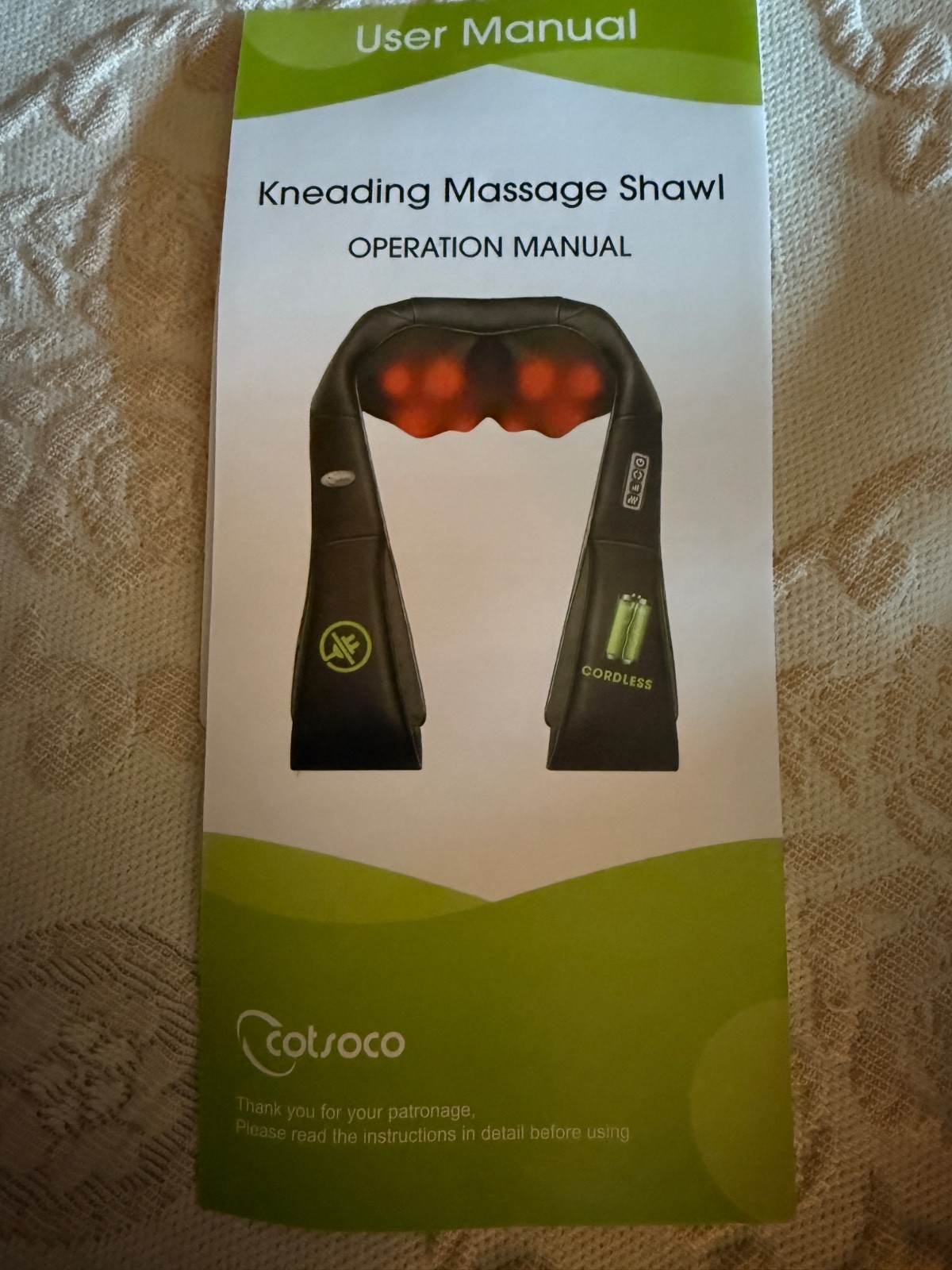 COTSOCO Shiatsu Neck and Shoulder Massager, New No Box