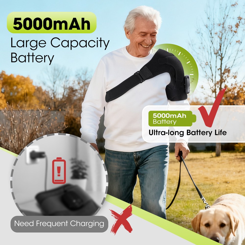 Smart App Controlled Heating Massager High Frequency Vibration Shoulder Care