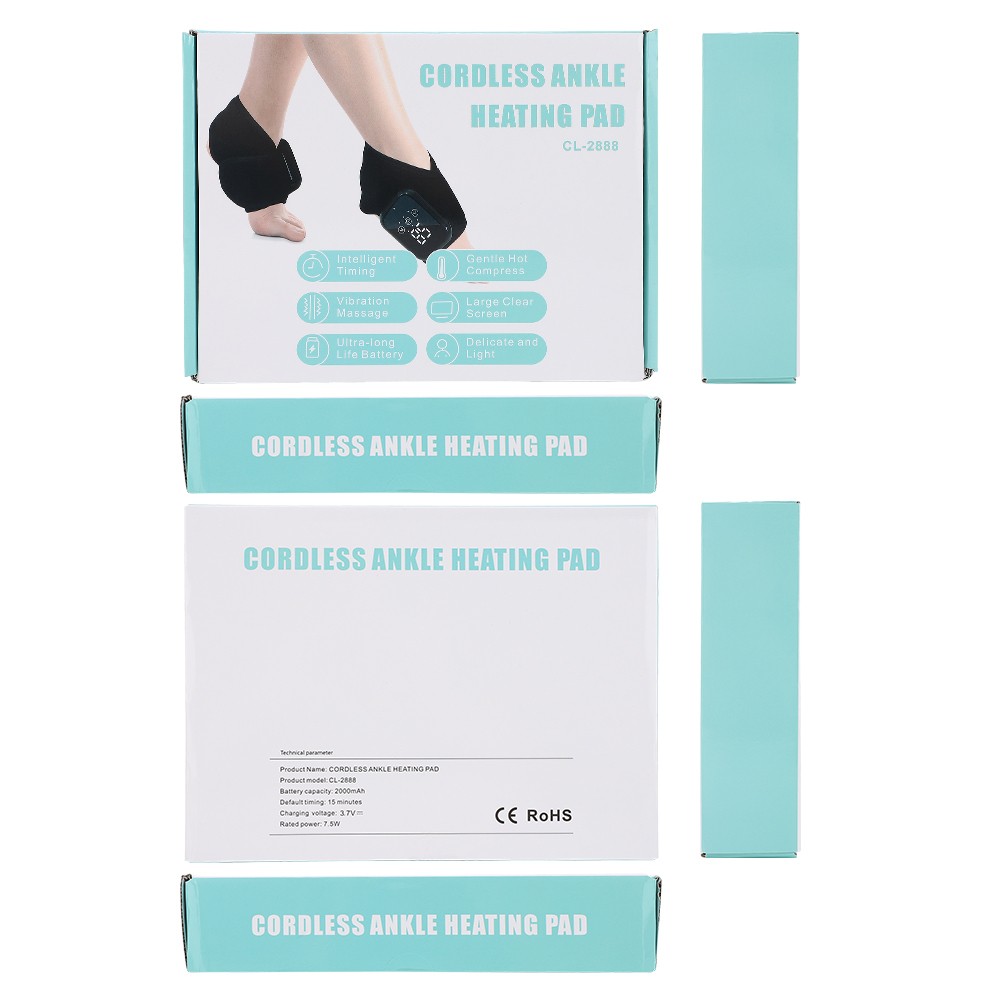 USB Electric Heating 3 Heating Modes Warm Ankle Pad Massager Pain Relief Brace