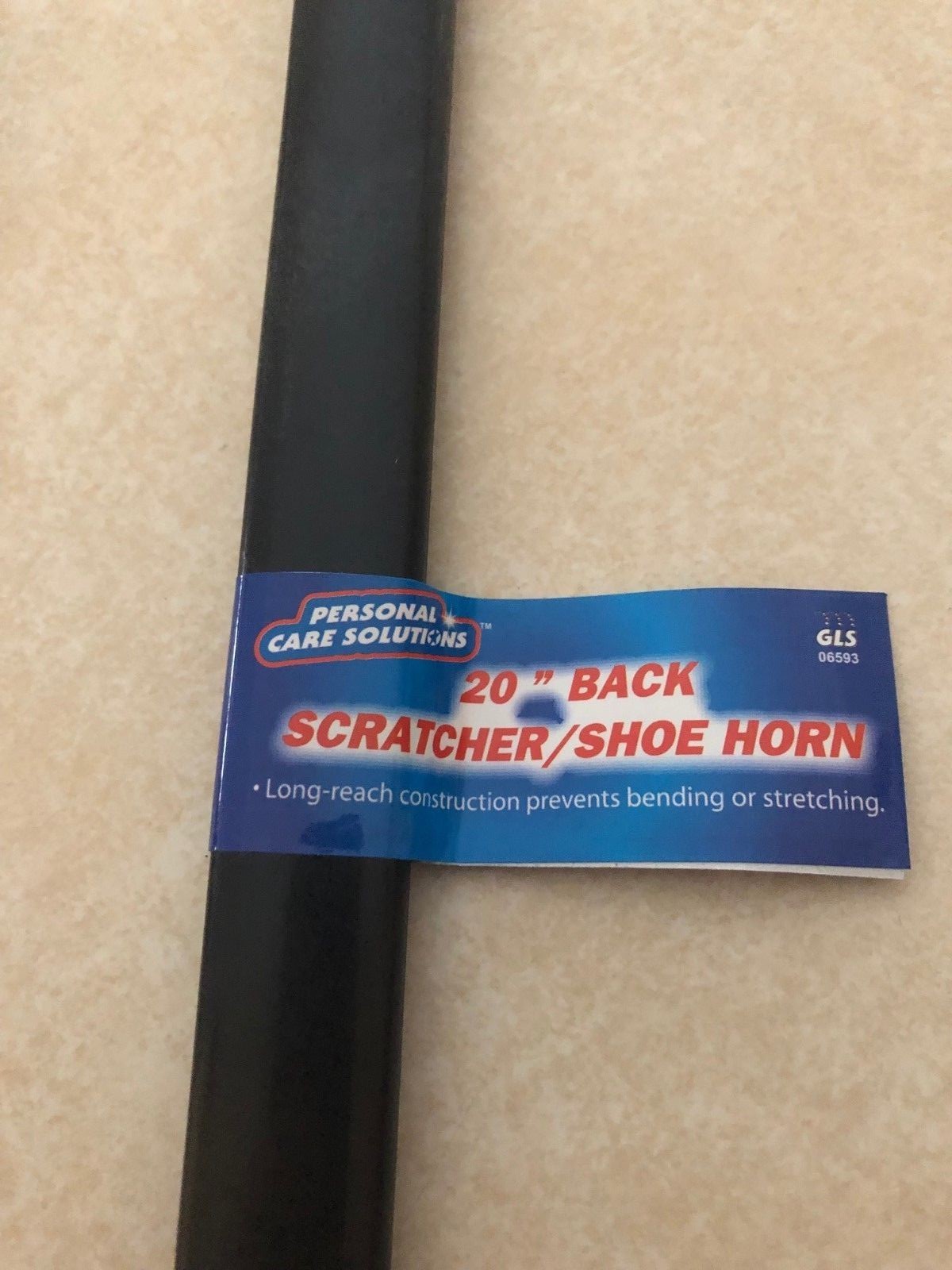 (1) 20″ BACK SCRATCHER SHOE HORN COMBO – EXTRA LONG STURDY Plastic Horns Inch