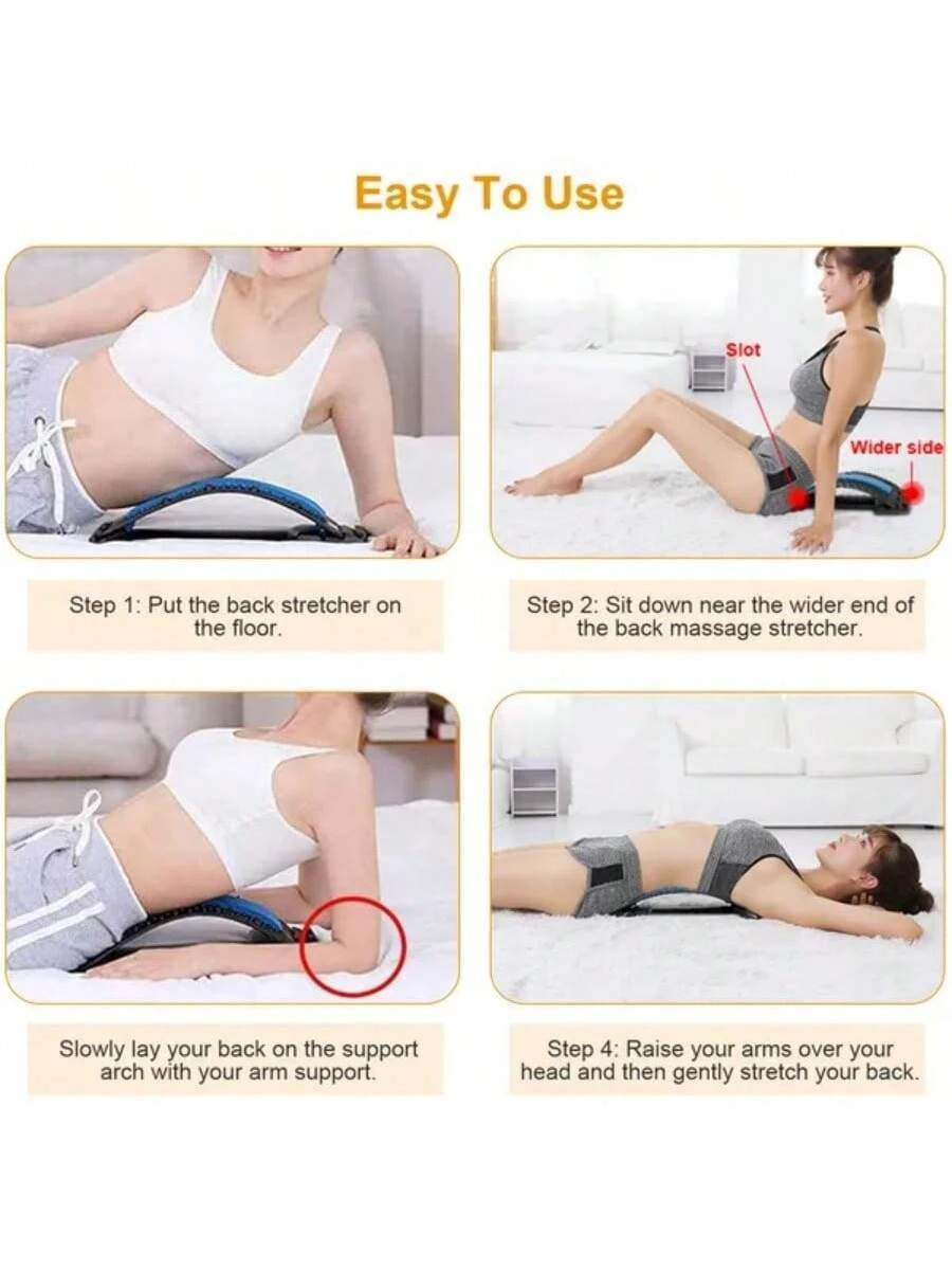 Back Massage Stretching Device 3 Level Adjustable Lumbar