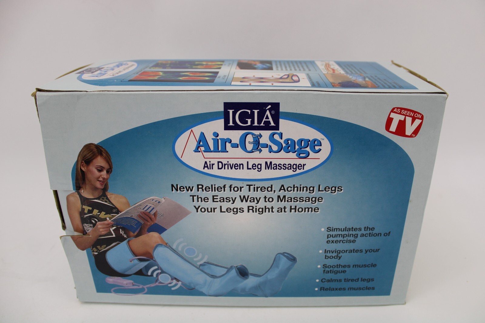 IGIA Air-O-Sage Air Driven Leg Massager – New Open Box/NOS