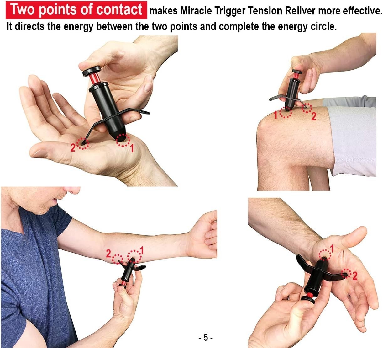 Trigger Point Stimulator Tool – Electric Current Sensation with No Needles No…