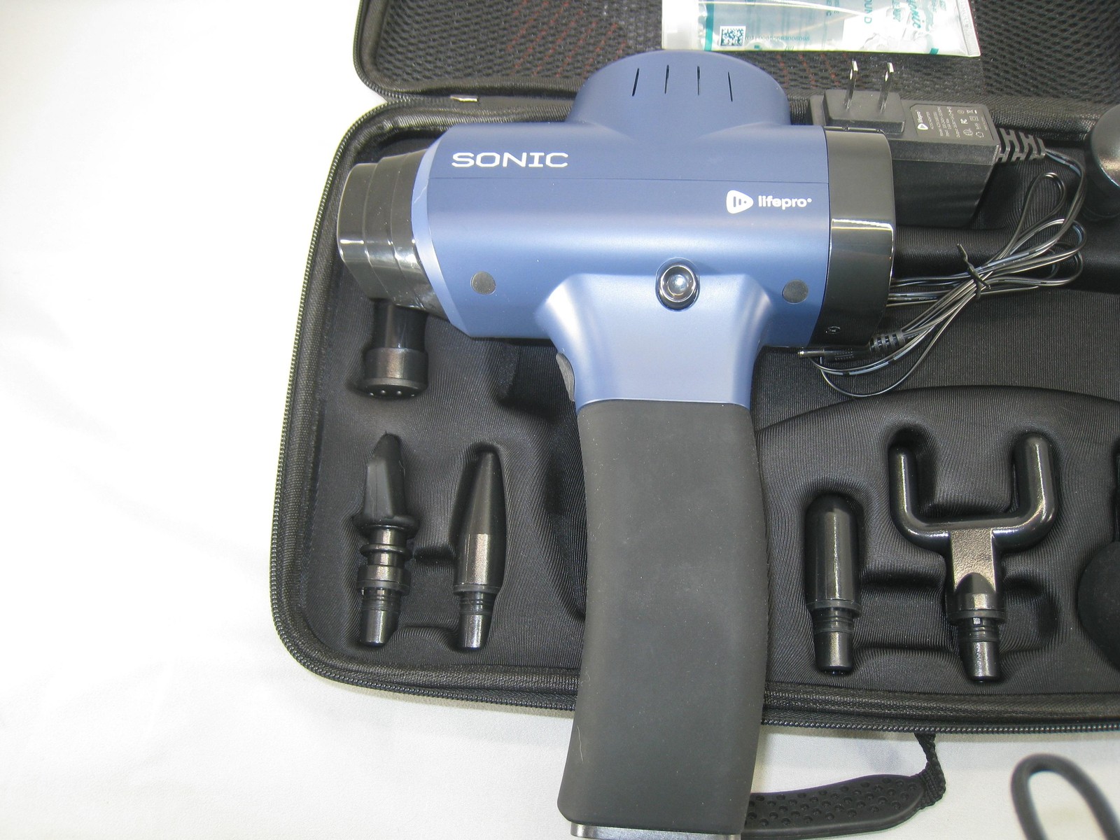 Lifepro Sonic Percussion Massage Gun Deep Tissue Therapy Kit Case Attachments